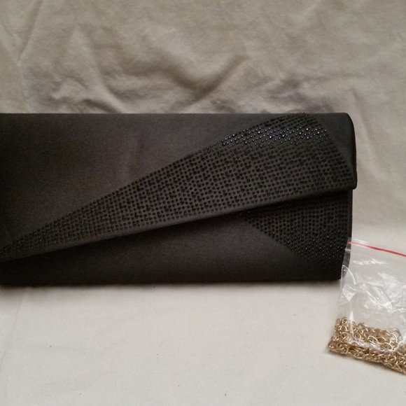 New! Koko Palenki Sleek Charcoal Clutch-344WC - Picture 2 of 11